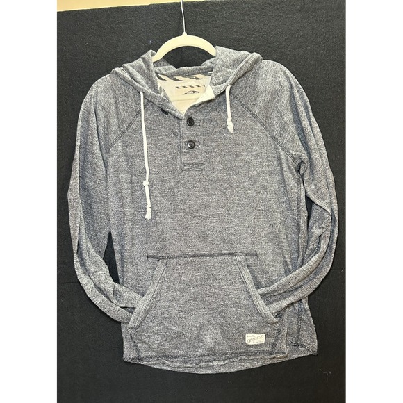 Vans Other - Vans Off The Wall Grey Lightweight Hoodie Unisex Sz Small Front Pocket 3 Button